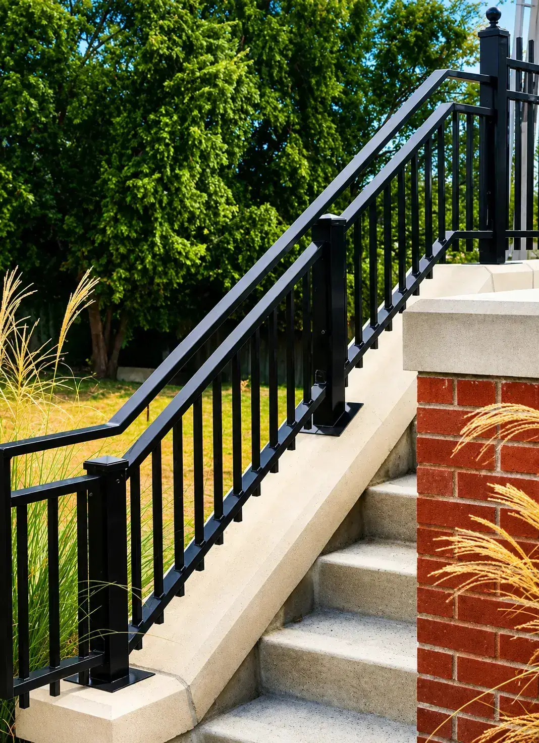 Aluminum stair railings on exterior steps — Fort Smith AR